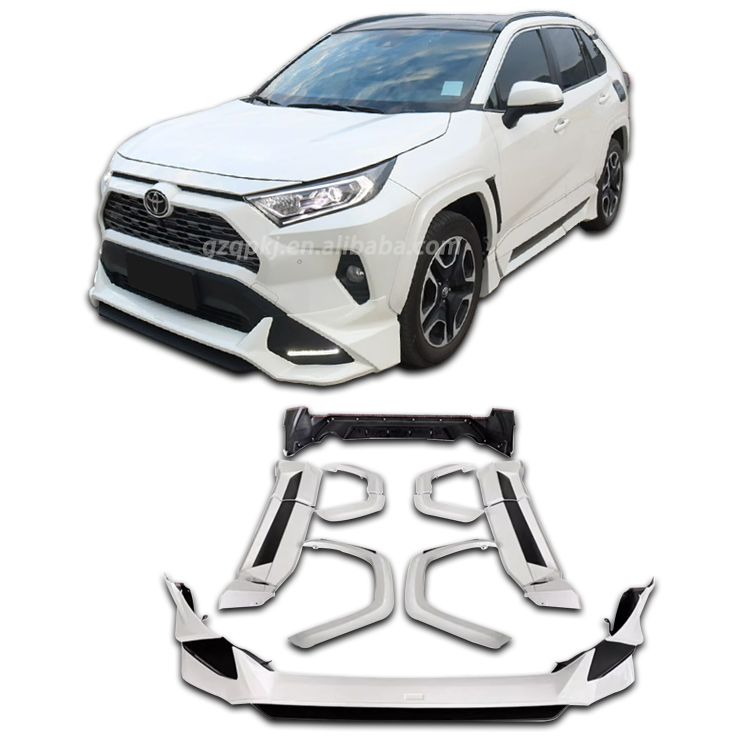 Trd Bodykit Voor Toyota Rav4 Rong Met 2020 2022 Voor De Upgrade-Kit Labiale Zijrokken Spoilerlip Na Spatbordfakkels