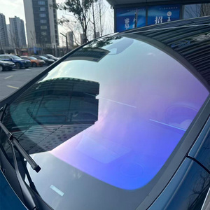 Film solaire teinté bleu caméléon pour pare-brise de <span class=keywords><strong>voiture</strong></span>, autocollant protecteur pour vitres latérales avant, changement de couleur violet - Product Image 2