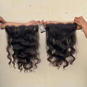 Haute Qualité HD Dentelle Fermeture Frontale Cheveux Humains Transparent Dentelle Frontale Avec Perruque De Cheveux De Bébé, Dentelle Hd Avec Bundle De Cheveux Bruts - Product Image 1