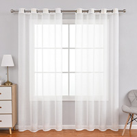 Nouveaux rideaux transparents unis en voile semi-occultant pour salon, maison, hôtel, décoration