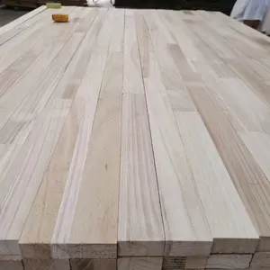 Harga pabrik papan kayu Solid papan peti mati Paulownia papan kayu jari tertempel untuk furnitur