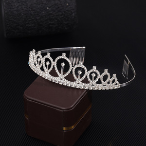 Galvanisierte Luxus-Tiaras Krone Kopfschmuck Brautaccessoires Europäisch-Amerikanischer Stil Prinzessin Legierung Haarschmuck Krone - Product Image 3