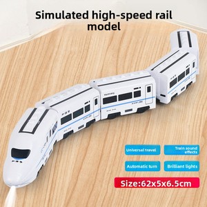Treno Elettrico ad Alta Velocità per Bambini, Modello di Simulazione Ferroviaria Universale, Giocattolo Educativo per la Prima Infanzia - Product Image 4