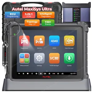 Autel Maxisys Ultra OB2 OBD2 40 + tam hizmet ECU programlama akıllı otomatik teşhis aracı tarayıcı ile 5-in-1 VCMI