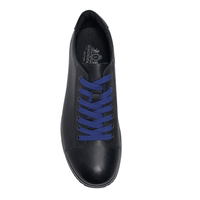 Chaussures de skateboard personnalisées, chaussures de sport plates de couleur noire, baskets en cuir décontractées pour hommes
