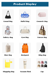 定制标志时尚手提包棉帆布包带口袋手提包实心大容量女性 - Product Image 4