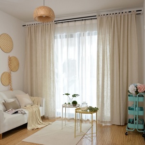 Ycsp Tùy Chỉnh Tự Nhiên Polyester Linen Pha Trộn Vải Rèm Cửa Hoặc Sang Trọng Tuyệt Rèm Cửa Cho Phòng Khách Và Phòng Học Treo - Product Image 6