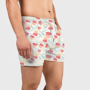 sublimation printing waterproof beach white pants men's beach shorts european swim trunks swimshort for men long