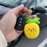 Zaves Lüks Çevre Dostu Dayanıklı Ananas Peluş Okul Sırt Çantası Sevimli Yumuşak Dolgulu Meyve Çantası Özelleştirilebilir Renkler Unisex