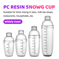 Ventes chaudes 700ML&1000ML Grande capacité Gobelet shaker en plastique PC Outils pour boissons pour hôtels Bars à fruits Bars à thé au lait