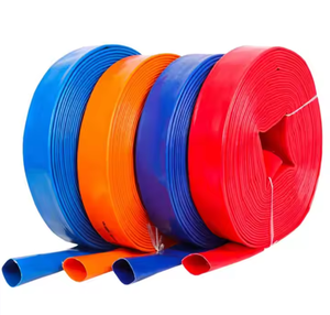 Manguera de agua plana de PVC de alta presión personalizada para icono de riego agrícola, similar disponible en embalaje de cartón o bolsa - Product Image 1