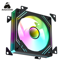Ventilador de Refrigeración AntarcChill de 120 mm con Espejo Infinito Lateral, ARGB, Alto Flujo de Aire, Rodamiento Hidráulico, para Caja de PC, OEM