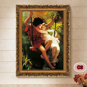 Decoración <span class=keywords><strong>de</strong></span> Pared con Figuras y <span class=keywords><strong>Flores</strong></span> <span class=keywords><strong>de</strong></span> Pinturas Famosas Clásicas Europeas, Lienzo Decorativo con Pintura al Óleo y Arte Mural - Product Image 4