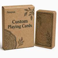 Jeu de cartes à jouer personnalisé en papier kraft, coffret cadeau pour événements d'entreprise, conférences écologiques