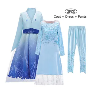 Elsa Frozen Dress Girls' Dresses For 6 Years Old Baby Frock MY01