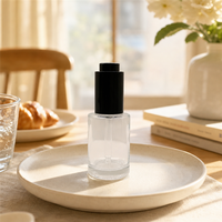 Fabricant OEM ODM de flacons compte-gouttes en verre transparent vides de 30 ml pour huiles essentielles et emballages cosmétiques