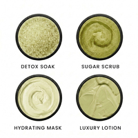 Kit de spa relaxant pour les pieds en 4 étapes à la citronnelle et au gingembre, bain détoxifiant, gommage au sucre, masque hydratant, lotion de luxe, kit de pédicure, OEM, étiquette privée