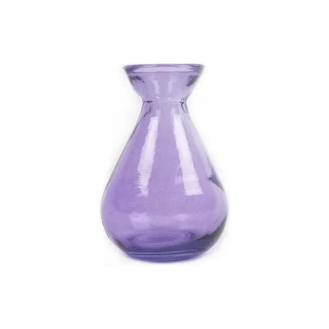 Round colored glass bud vase