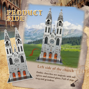 4136 pièces Blocs de construction de cathédrale gothique médiévale, modèle de château, briques, décoration de bureau, cadeaux de vacances MOC-148170 33920 - Product Image 3