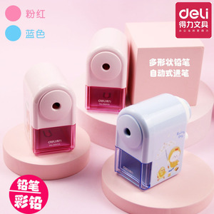 Deli Pencil Sharpener 0641A Manual Hand Crank With Large Shavings Box For Student Office Use - Product Image 2