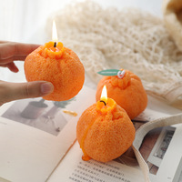 Bougies parfumées créatives faites à la main en gros, décoratives, en forme de fruits simulés, orange moche, pour la décoration intérieure DIY