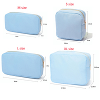 Keymay personnalisé brodé monogramme toilette maquillage cosmétique sac de rangement voyage pochette à glissière grande broderie pochette en Nylon