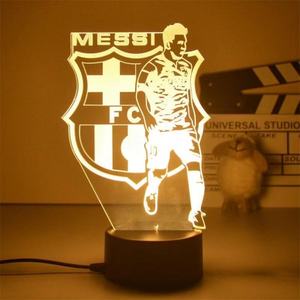 Lampe LED décorative 3D en acrylique en forme de ballon de football avec changement de couleur et télécommande pour la décoration intérieure - Product Image 5