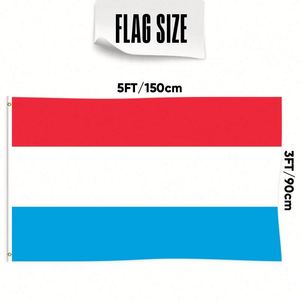 3x5ft Luxembourg <b>Flag</b> in Polyester With Two Brass Grommets Digital Printed Single Layer Wall Hanging for Indoor Outdoor Decor - Product Image 2