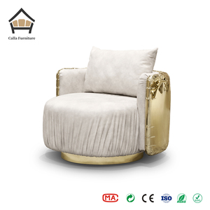 Canapé et <span class=keywords><strong>fauteuil</strong></span> sur mesure au design artistique moderne, <span class=keywords><strong>fauteuil</strong></span> en laiton doré pour projets hôteliers et villas de luxe, solution tout-en-un - Product Image 2