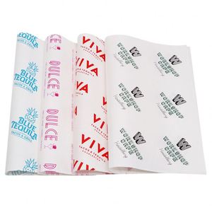 กระดาษเคลือบแว็กซ์เกรดอาหาร พิมพ์โลโก้ได้ ป้องกันคราบไขมัน กระดาษห่อเบอร์เกอร์เคลือบ PE - Product Image 6