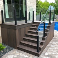 Moderner Korrosionsbeständiger Klemm-Poolzaun Balustrade Rahmenloses Glasgeländer Pfosten 316 Edelstahl Treppen Villa Balkon