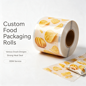 Custom Printed Food Packaging Roll Film Laminated Plastic Film Heat Sealable Moisture Proof for Snack <b>Wrap</b> - Product Image 2