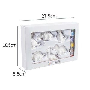 Pintura de dinosaurio de cerámica para niños, juguetes de dibujo, artesanía creativa Popular hecha a mano, educación, DIY - Product Image 6