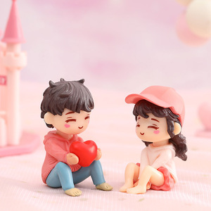 Figuras en Miniatura de Parejas Enamoradas, Adornos de Plástico para Jardín de Hadas, Escritorio, Coche y Decoración del Hogar - Product Image 4