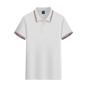 Polo unisexe à manches courtes en coton piqué, couleur unie, décontracté, respirant, coupe classique, avec boutons - Product Image 2