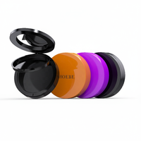 Pot à poudre libre rond personnalisé Choebe avec logo et couleurs, palette de fard à joues, emballage cosmétique en verre avec miroir