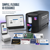 Printer Kartu PVC Entrust Sigma DSE 300dpi, Printer Kartu Satu Sisi/Dua Sisi untuk Karyawan, Pelajar, Kontrol Akses, USB, Ethernet