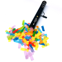 Canon électrique de scène 60 cm 80 cm avec confettis multicolores en papier biodégradable, lanceur électrique multicolore