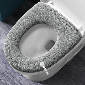Funda de asiento de inodoro gruesa Coco, color gris nórdico, de felpa, para las cuatro estaciones, cojín cálido para uso doméstico - Product Image 4