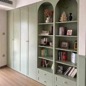 Display Cabinet with Glass Door Book Drawer Stand Custom <b>Wooden</b> <b>Bookcase</b> Furniture Living Room Cabinet - Product Image 1