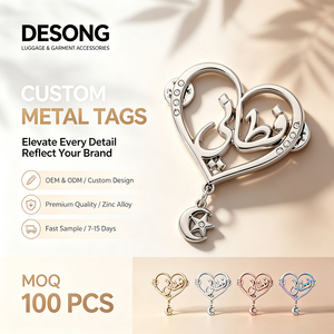 Polished Custom Metal <b>Name</b> Plates Custom Own Logo Sewable Brand <b>Labels</b> Private Metal Tags for Clothing and Handbags - Product Image 1