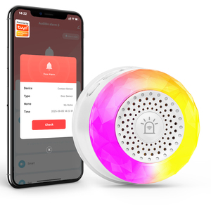 Sirena Elettrica Smart WiFi Tuya in Plastica, Allarme Sonoro e Luminoso per Sicurezza Domestica, Controllo tramite App Smart Life per Vibrazioni, CO, VOC, PIR e Rilevamento Umano - Product Image 1