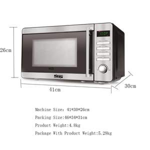 D 20L Cocina Microondas Horno microondas eléctrico Gran capacidad Encimera Pantalla digital Microondas - Product Image 3