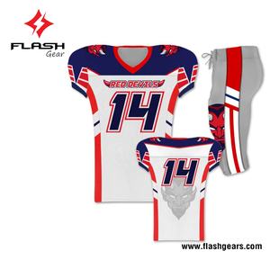 คุณภาพสูงแท็กเกิลสิ่งทอลายทแยงเย็บปักถักร้อยอเมริกันฟุตบอลเครื่องแบบ2020ที่กำหนดเองอเมริกันฟุตบอลเสื้อผู้ใหญ่ฟุตบอลสั้น - Product Image 3