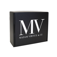 Impression offset personnalisée extérieur noir mat boîtes postales carton ondulé noir boîtes d'expédition noires pour l'emballage