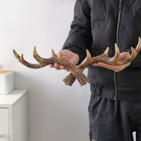 Crochet rétro américain pour manteau en bois de cerf Crochets décoratifs créatifs en plastique Nouveauté pour magasin de vêtements Ménage en bois de cerf