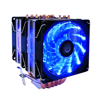 LGA 17001200 CPU 6 caloducs Ventilateurs de refroidissement à faible bruit Refroidisseur coloré LED OEM ODM CPU Cooler Fan
