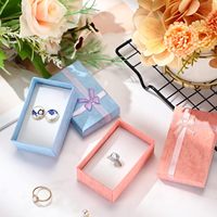 Boîtes à bijoux en carton multicolores et multiformes pour petits bijoux, emballage cadeau en gros
