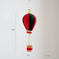 Ornements de Noël Assortis à Suspendre, Décorations de Sapin de Noël en Forme de Canne à Sucre, Tambour et Montgolfière