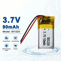 501220 3,7V 90mAh Leichtgewichtige Lipo-Zelle mit Zuverlässiger Entladung für Mini-Elektronik und Intelligente Sensoren 501225 501230 501440